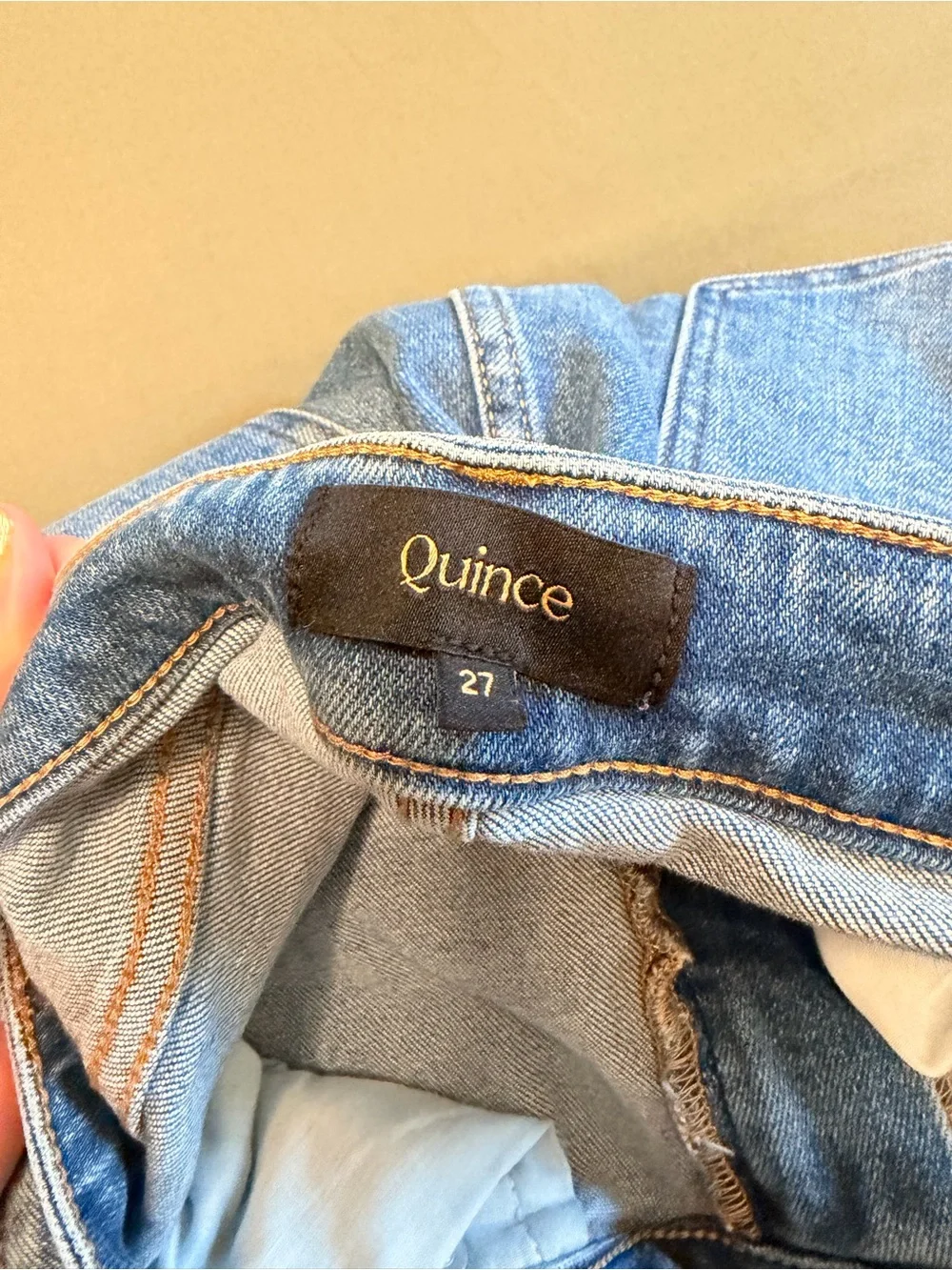 Quince Light Blue Women's Straight Leg Jeans